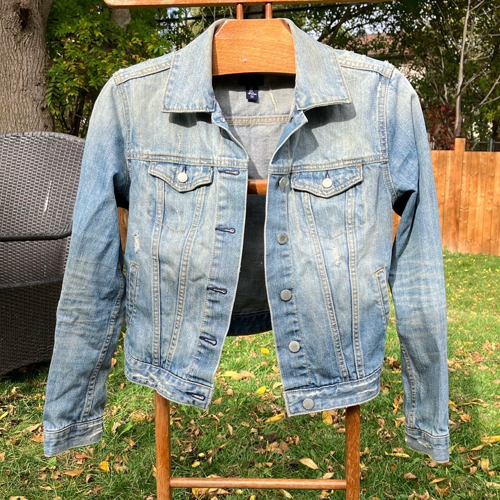 Gap Distressed Denim Jacket